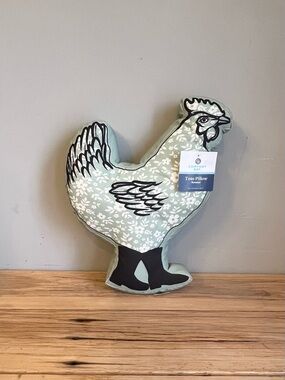 Comfort Bay Sage Floral Chicken Toss Pillow